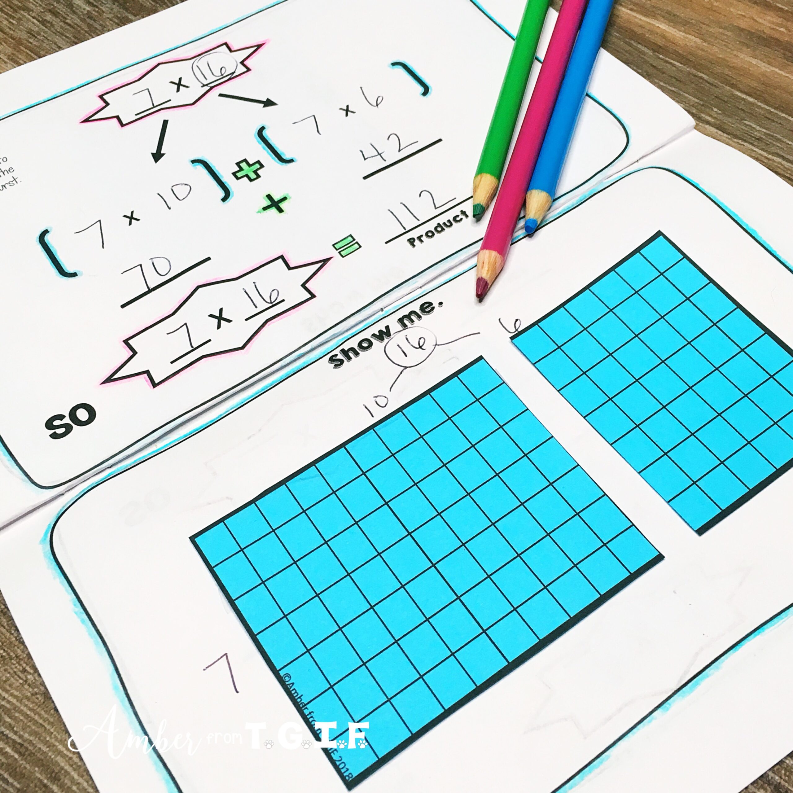 Distributive Property of Multiplication Cut Apart Arrays