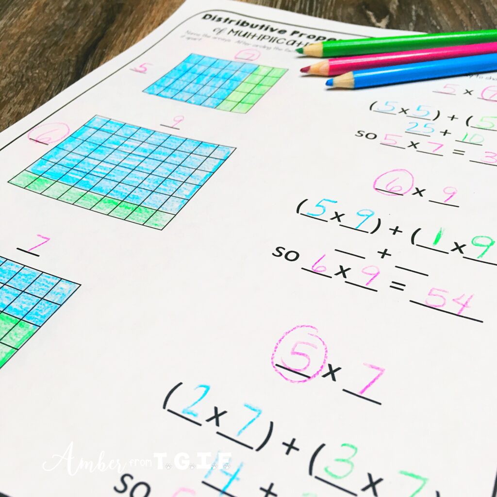 Color Arrays in Distributive Property