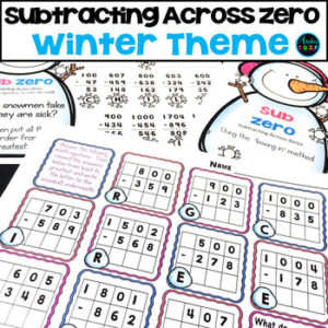 Subtracting Across Zeros Activities