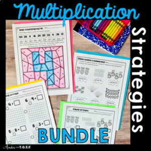 Multiplication Strategies Worksheets Bundle | Arrays, Equal Groups, Skip Count